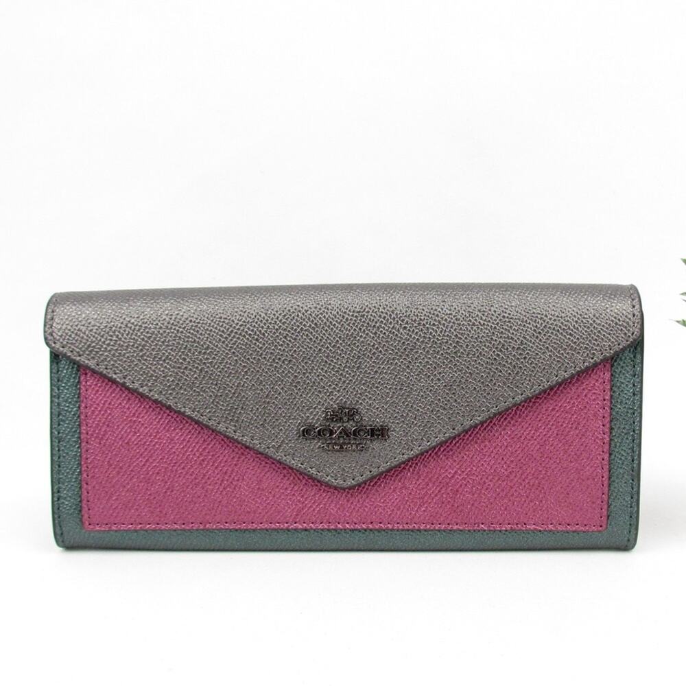 Coach Super Rare Color Soft Wallet In Colorblock - Picture 1 of 9